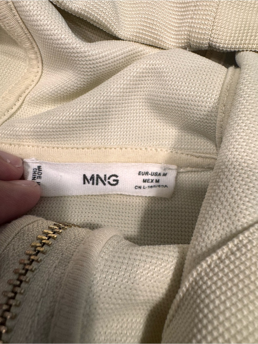 Mango Beige Hooded Sweatshirt with Front Flap Pockets - Picture 3 of 5